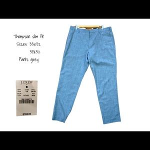 Thompson slim fit pant charcoal grey